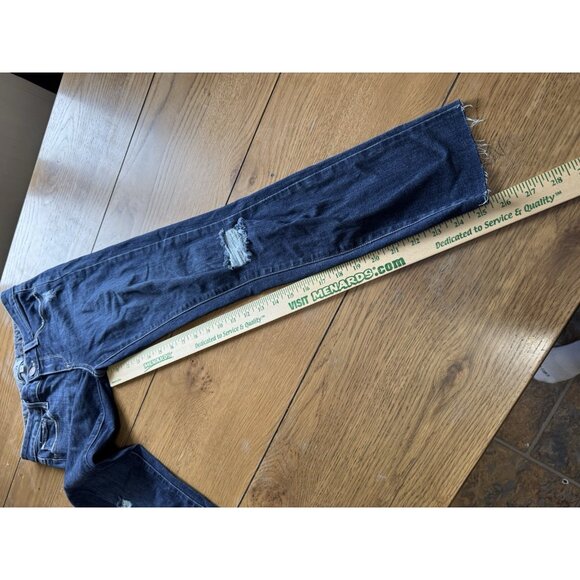 Paige Women Skyline Ankle Peg Jeans Denim Blue Size 26 Stretch Distressed Preppy - Picture 7 of 14